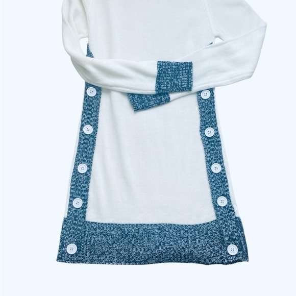 2/$30 NWOT Women’s Crowl Neck Long Sleeve White and Black Tunic Sweater Small - Picture 14 of 15